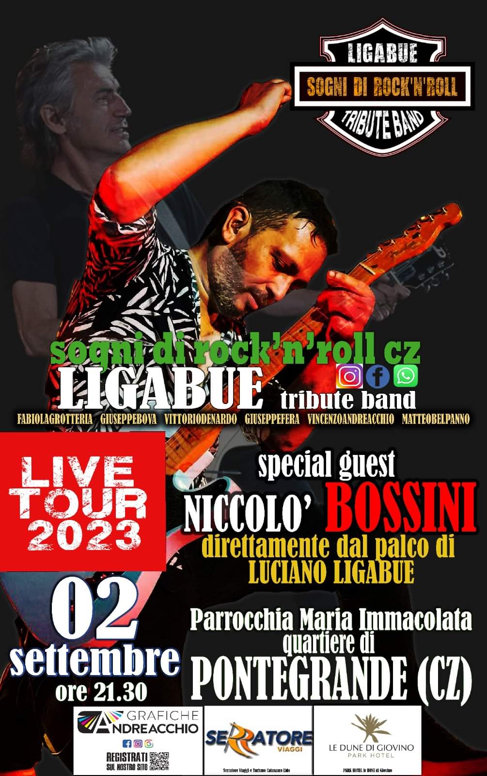 2 SETTEMBRE NICCOLO BOSSINI TRIBUTE BAND LIGABUE
