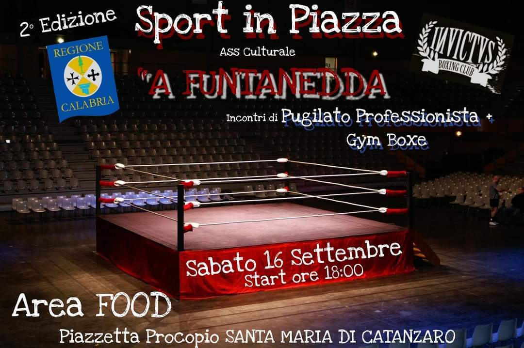 Sport in piazza 16 settemvr ore 18-00