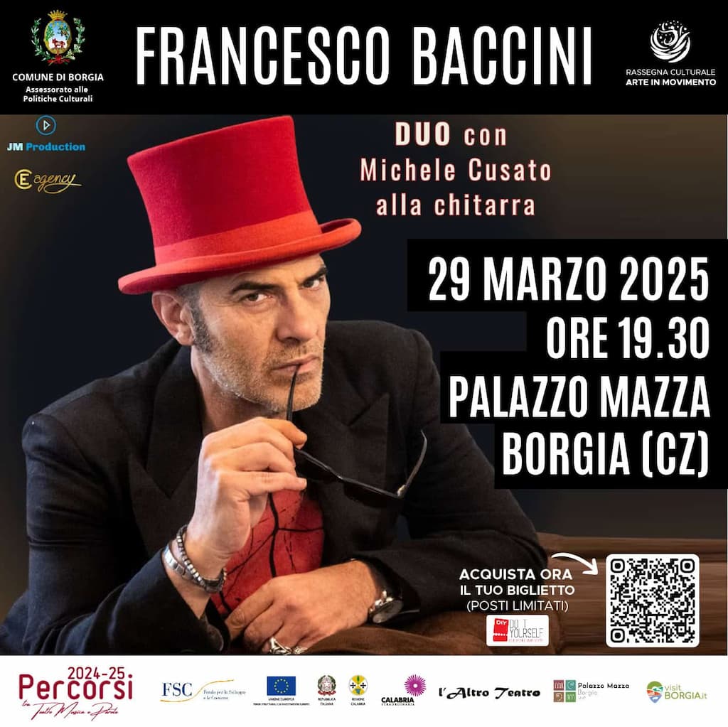 Francesco-Baccini-in-duo-con-Michele-Cusato-29-Marzo-2025-Palazzo-Mazza-Borgia